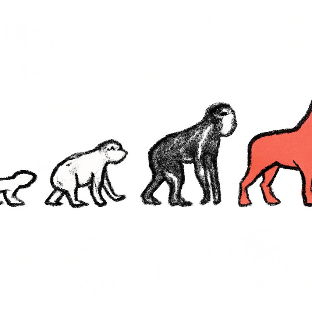 Evolution by natural selection illustration