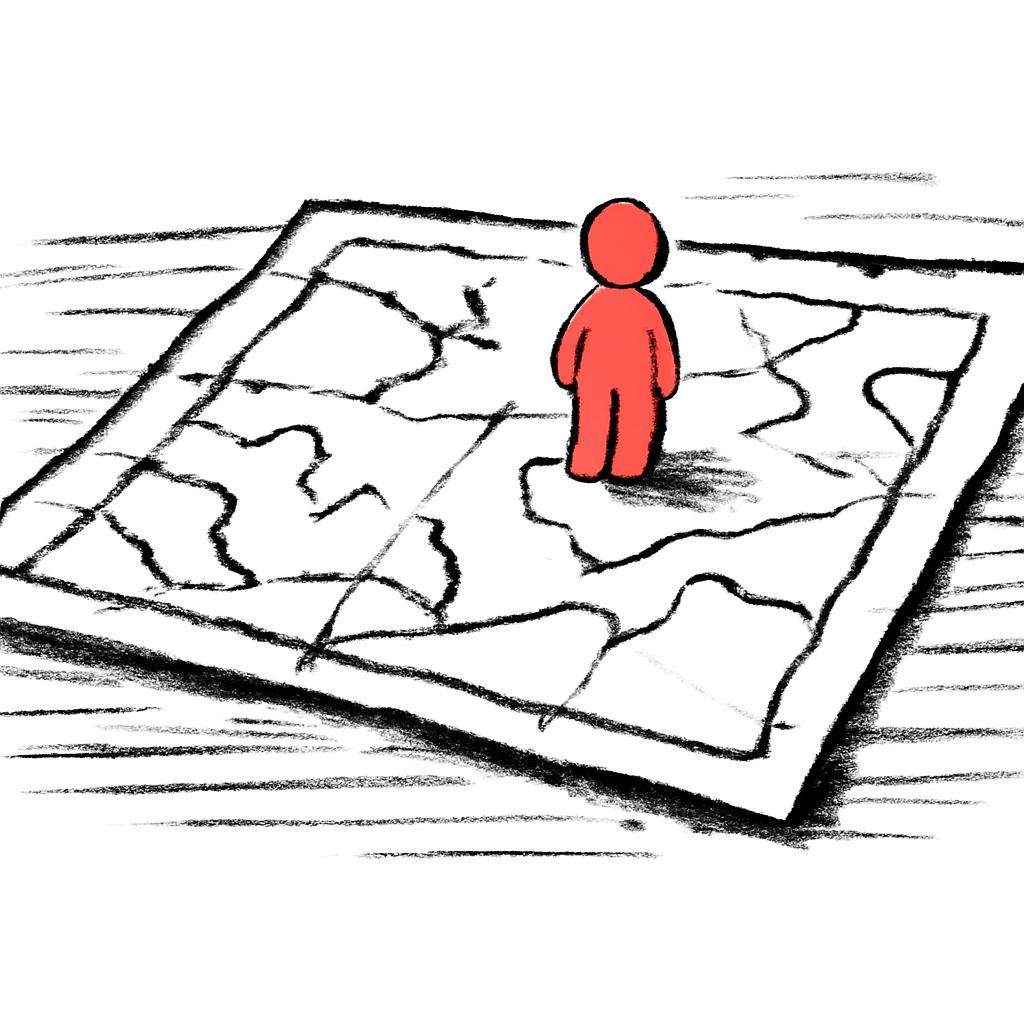 The map is not the territory illustration
