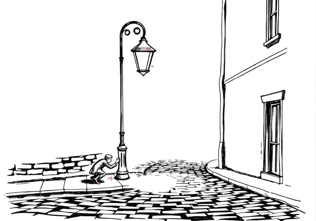 The streetlight effect illustration
